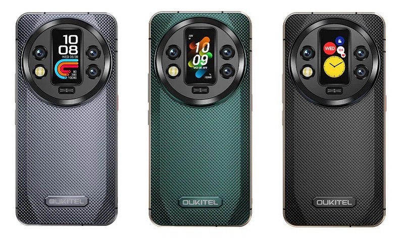 Tre colori della custodia WP200 Pro. Fonte: Oukitel