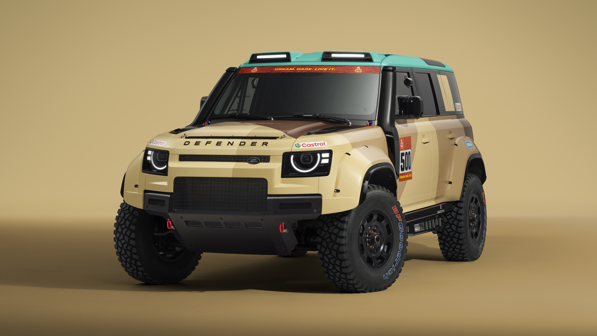 Aspetto del Land Rover Defender al Rally Dakar 2026
