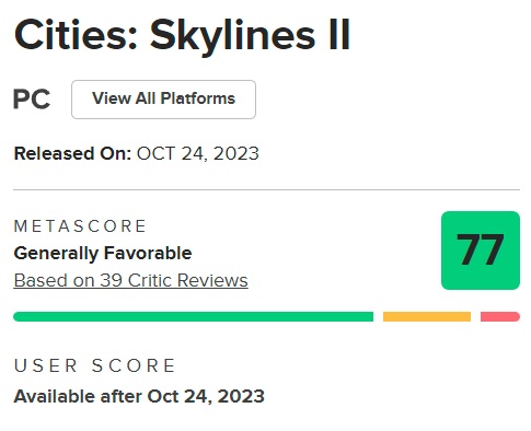 Un gioco imperfetto con un grande potenziale: la critica ha mitigato le lodi del simulatore di costruzione di città Cities Skylines 2-2 Un gioco imperfetto con un grande potenziale: la critica ha mitigato le lodi del simulatore di costruzione di città Cities Skylines 2-2