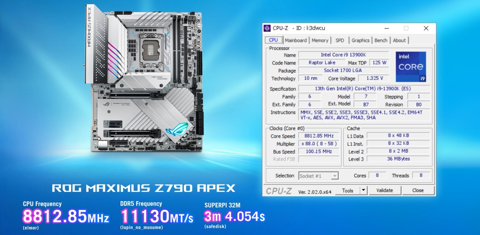 Intel Core i9-13900K ha battuto il record mondiale di overclocking tra i processori consumer, che durava da più di otto anni-3