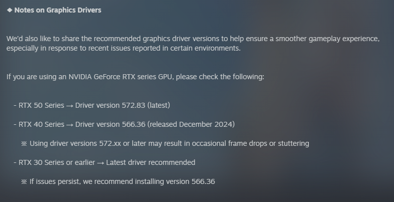 Immagine del problema del driver NVIDIA nel gioco inZoi Immagine del problema del driver NVIDIA nel gioco inZoi