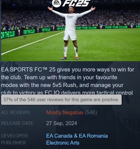 Il calcio mondiale è protagonista del trailer di lancio di EA Sports FC 25 - ma riuscirà a salvare il gioco? Le prime recensioni dei giocatori sul nuovo simulatore sono nettamente negative-2
