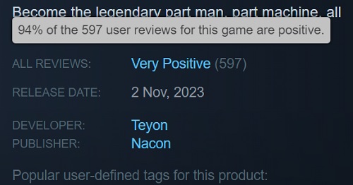A differenza della critica, ai giocatori è piaciuto molto lo sparatutto RoboCop: Rogue City. Gli utenti di Steam hanno lasciato il 94% di recensioni positive-2 A differenza della critica, ai giocatori è piaciuto molto lo sparatutto RoboCop: Rogue City. Gli utenti di Steam hanno lasciato il 94% di recensioni positive-2