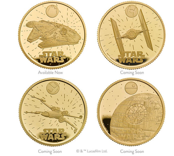 La Zecca del Regno Unito ha pubblicato una collezione numismatica con tre iconiche astronavi e la Morte Nera di Star Wars.-2 La Zecca del Regno Unito ha pubblicato una collezione numismatica con tre iconiche astronavi e la Morte Nera di Star Wars.-2
