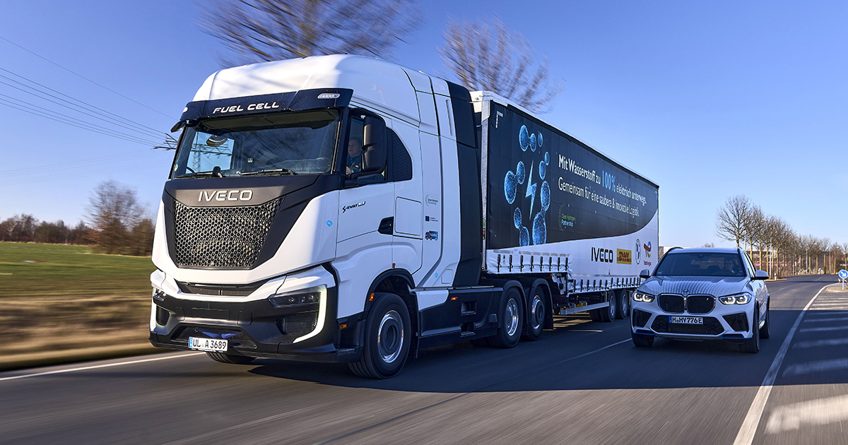 Il secondo camion IVECO S-eWay Fuel Cell all'evento BMW Il secondo camion IVECO S-eWay Fuel Cell all'evento BMW