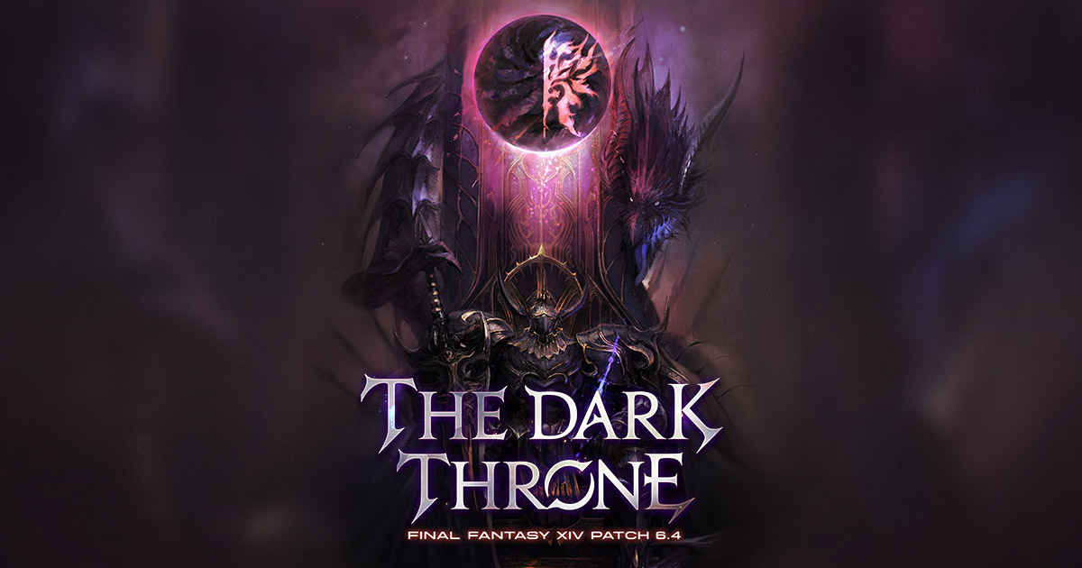 La storia principale di Final Fantasy XIV continuerà il 23 maggio con il rilascio dell'aggiornamento principale Il Trono Oscuro. La storia principale di Final Fantasy XIV continuerà il 23 maggio con il rilascio dell'aggiornamento principale Il Trono Oscuro.