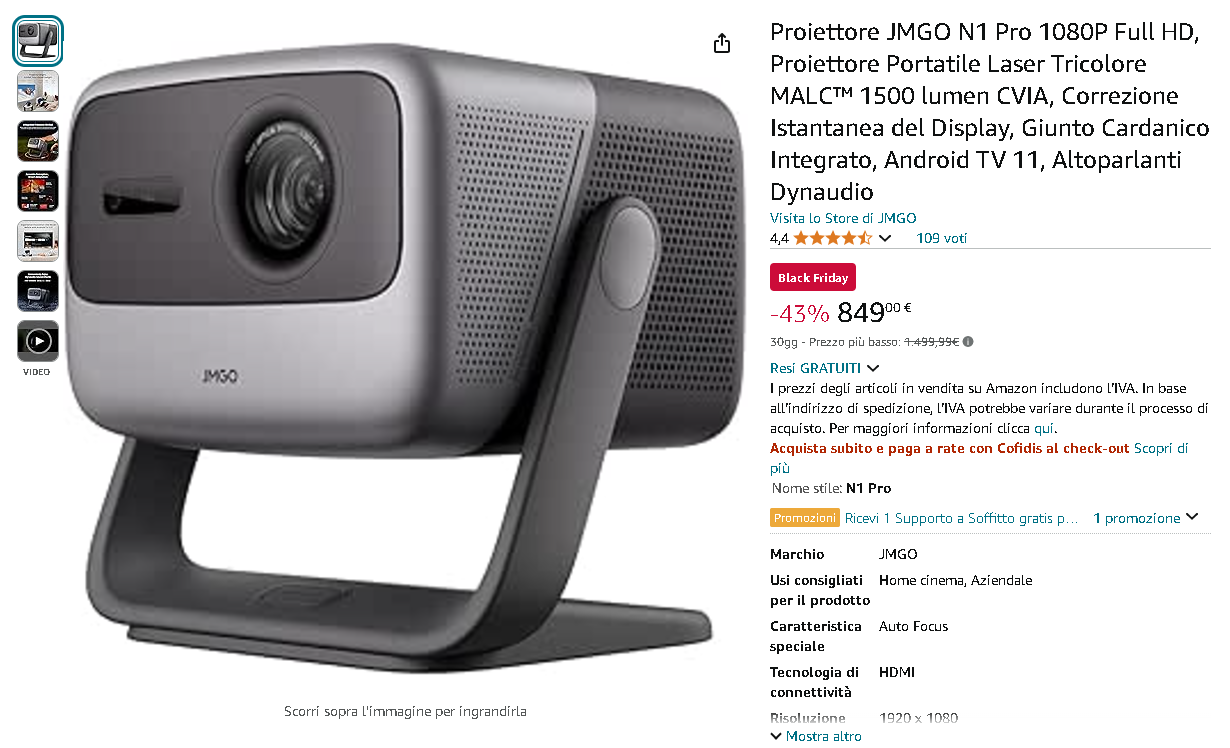 Proiettore JMGO N1 Pro Proiettore JMGO N1 Pro