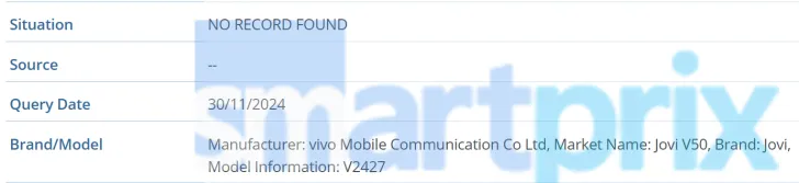 Smartphone Jovi V50, modello V2427 Smartphone Jovi V50, modello V2427