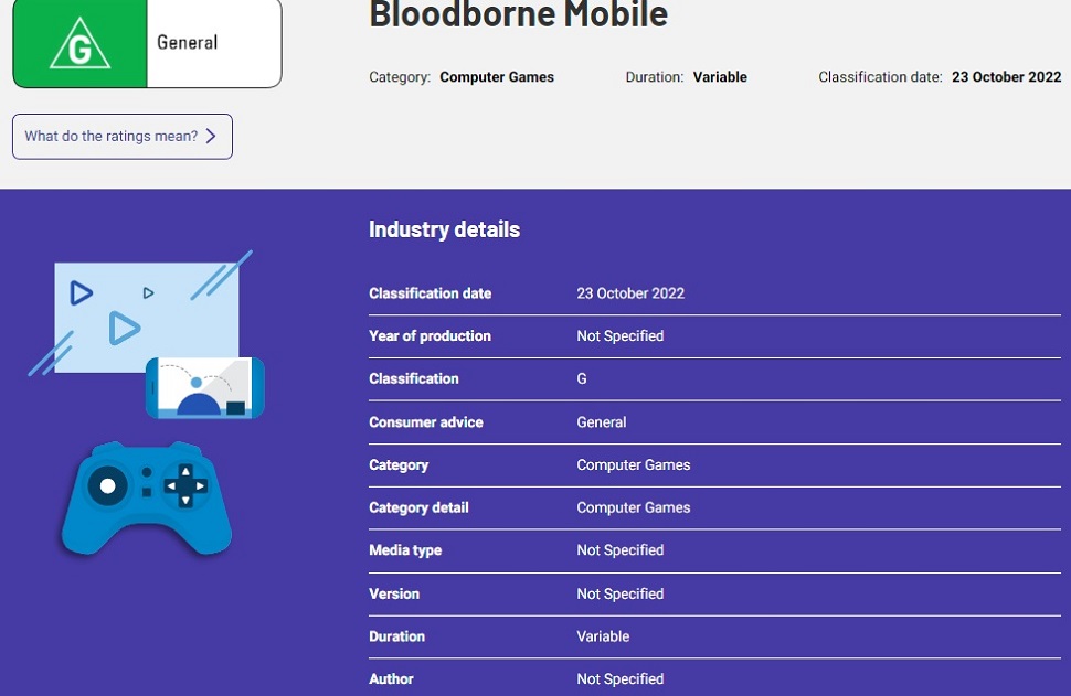 Il nuovo gioco dell'universo di Bloodborne è apparso sul sito della Commissione di qualificazione australiana! Ma c'è una sfumatura.-2 Il nuovo gioco dell'universo di Bloodborne è apparso sul sito della Commissione di qualificazione australiana! Ma c'è una sfumatura.-2