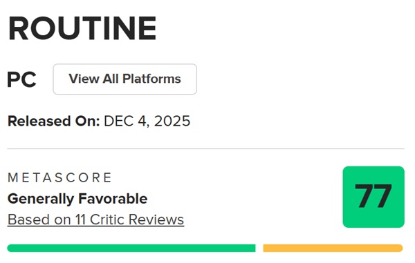Immagine del gioco ROUTINE con stazione lunare