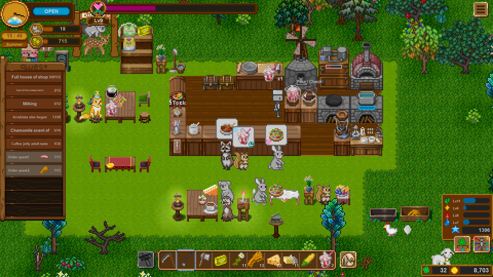 Scena del ristorante nel gioco World End Diner Scena del ristorante nel gioco World End Diner