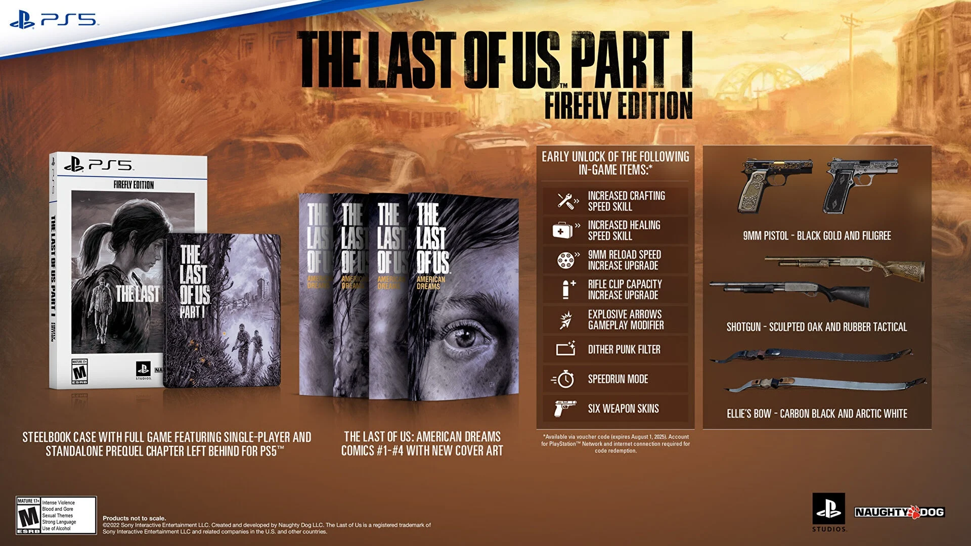 Sony ha aperto i preordini per The Last of Us Part I Firefly Edition in Europa. L'edizione apparirà nel gennaio 2023-2 Sony ha aperto i preordini per The Last of Us Part I Firefly Edition in Europa. L'edizione apparirà nel gennaio 2023-2