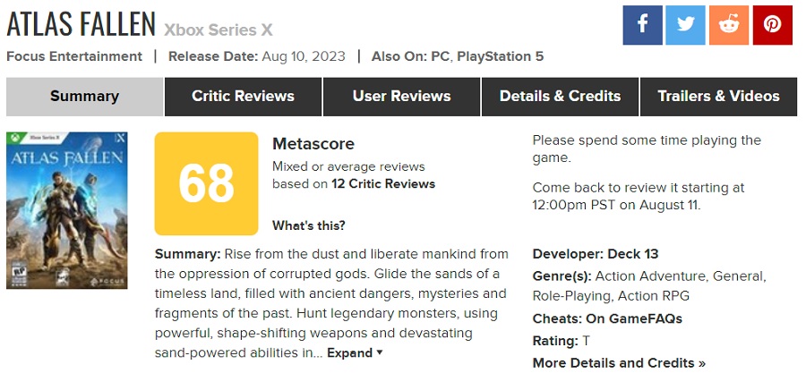 Prime recensioni di Atlas Fallen: critica e giocatori non sono soddisfatti del gioco d'azione dello studio Deck 13-2