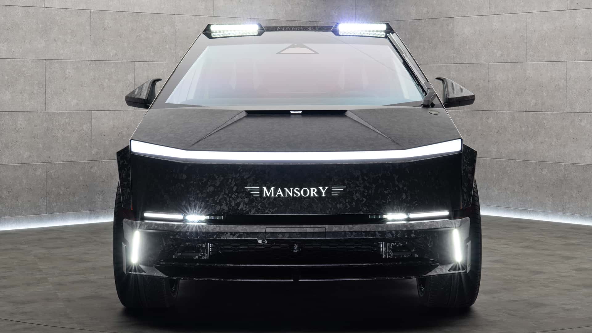 Mansory Elongation Tesla Cybertruck Vista laterale Mansory Elongation Tesla Cybertruck Vista laterale