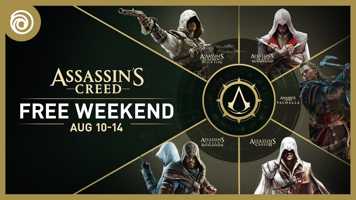 Ubisoft ha annunciato un weekend gratuito per cinque giochi della serie Assassin's Creed e sconti significativi sulla maggior parte dei titoli della serie. Ubisoft ha annunciato un weekend gratuito per cinque giochi della serie Assassin's Creed e sconti significativi sulla maggior parte dei titoli della serie.