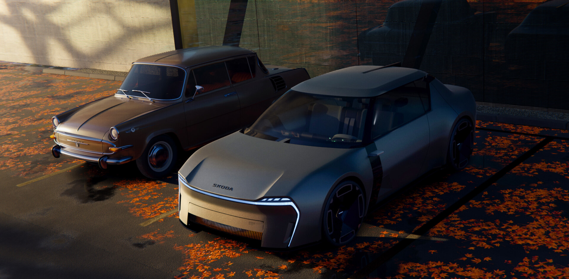 Design classico e moderno di Skoda 1000 MBX