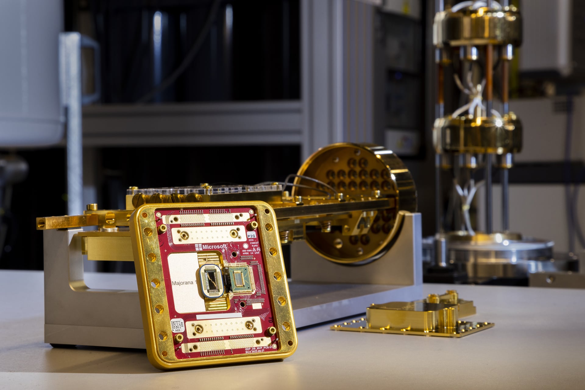 Chip di calcolo quantistico Majorana 1. Fonte: Microsoft