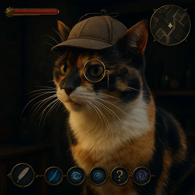 Un gatto con il monocolo Un gatto con il monocolo
