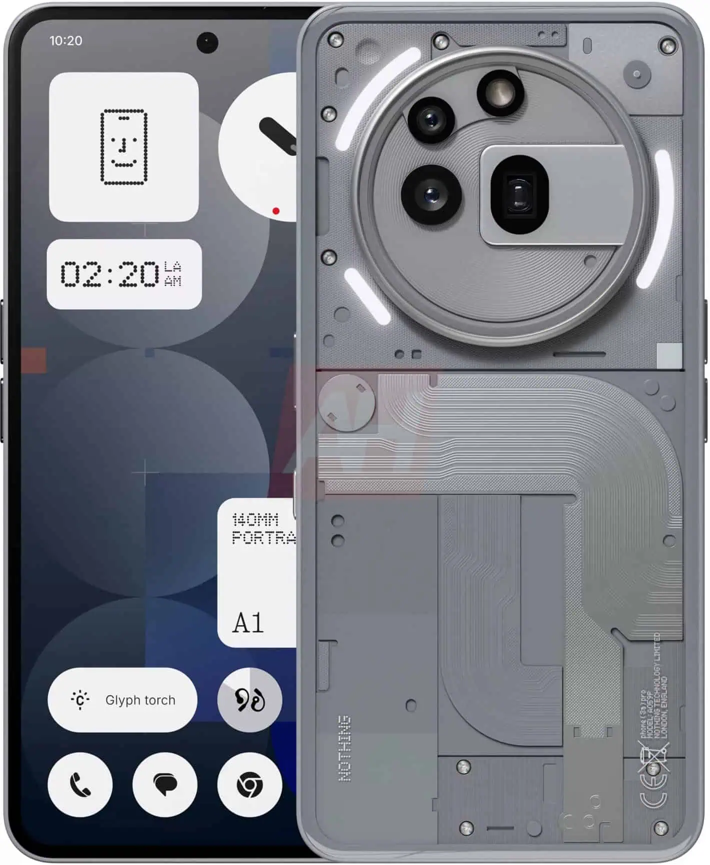 Niente Phone 3a Pro - Pannello frontale Niente Phone 3a Pro - Pannello frontale