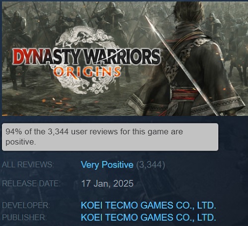 Schermata del gioco Dynasty Warriors: Origins