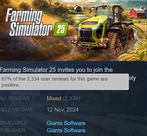 L'agricoltura è più popolare dell'high fantasy: Il picco di vendite online di Farming Simulator 25 ha superato di gran lunga quello di Dragon Age: The Veilguard.-3