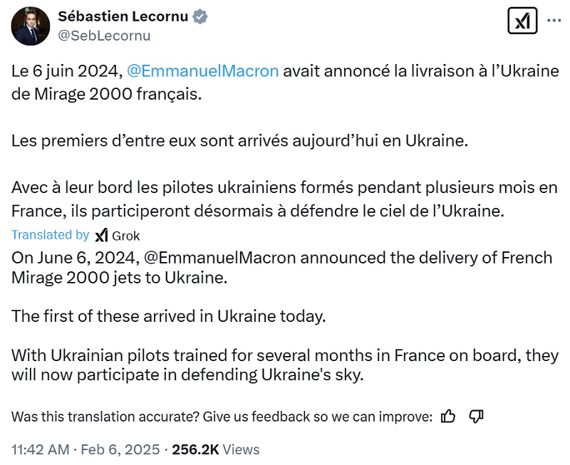 Il ministro della Difesa francese Sebastien Lecornuil Il ministro della Difesa francese Sebastien Lecornuil