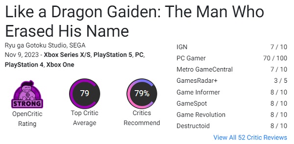 Un degno spin-off di Yakuza: la critica ha accolto Like a Dragon Gaiden: The Man Who Erased His Name con recensioni positive, ma ha notato la natura secondaria del gioco-2 Un degno spin-off di Yakuza: la critica ha accolto Like a Dragon Gaiden: The Man Who Erased His Name con recensioni positive, ma ha notato la natura secondaria del gioco-2