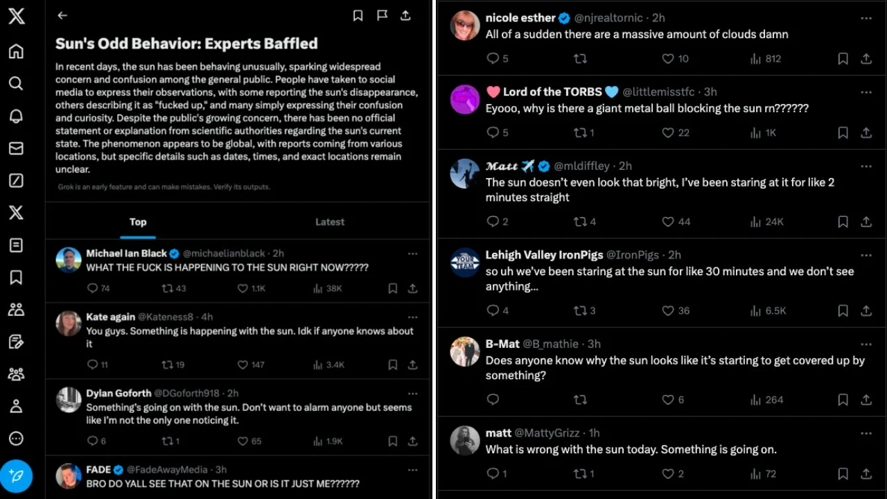 Il chatbot Grok di Elon Musk diffonde notizie false sull'eclissi solare basandosi sulle battute di X-2 Il chatbot Grok di Elon Musk diffonde notizie false sull'eclissi solare basandosi sulle battute di X-2