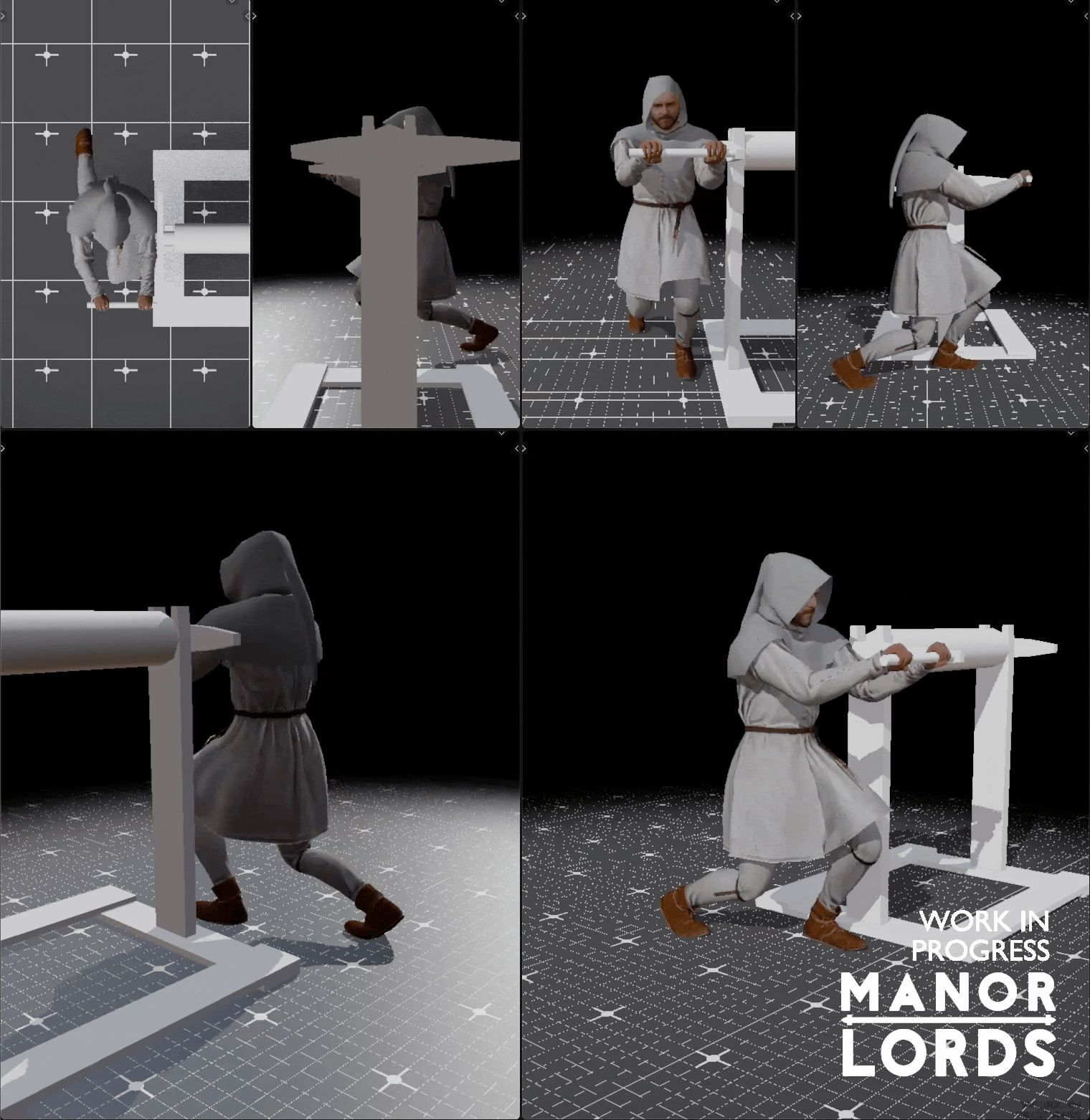 Animazione del lavoro dei minatori a Manor Lords