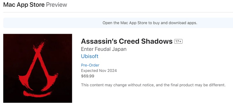 Ottime notizie per gli utenti Mac: Assassin's Creed Shadows uscirà sui computer Apple in contemporanea con le altre piattaforme-2
