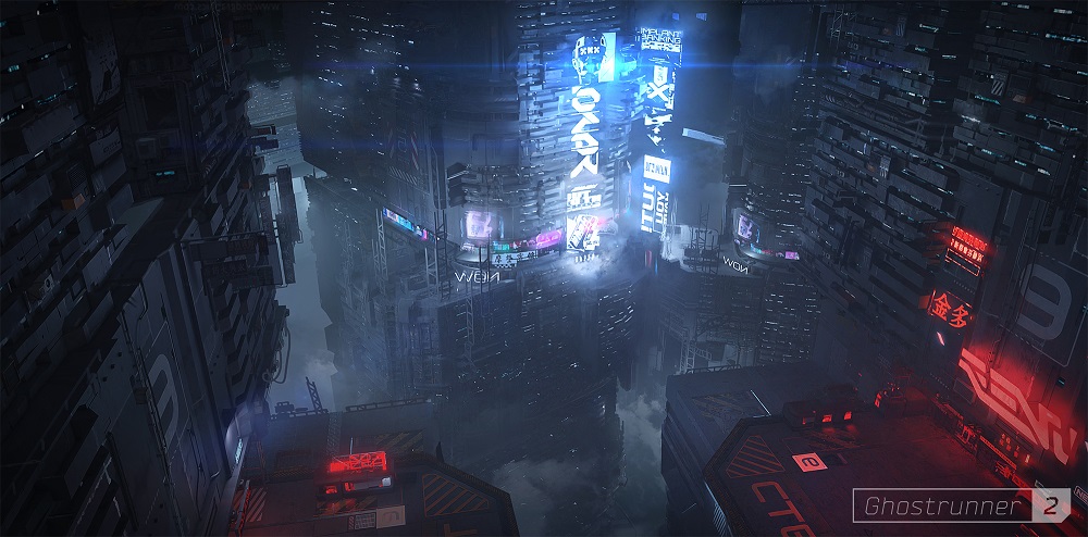 Lo stile cyberpunk oscuro e accattivante della prima concept art di Ghostrunner 2-4 Lo stile cyberpunk oscuro e accattivante della prima concept art di Ghostrunner 2-4