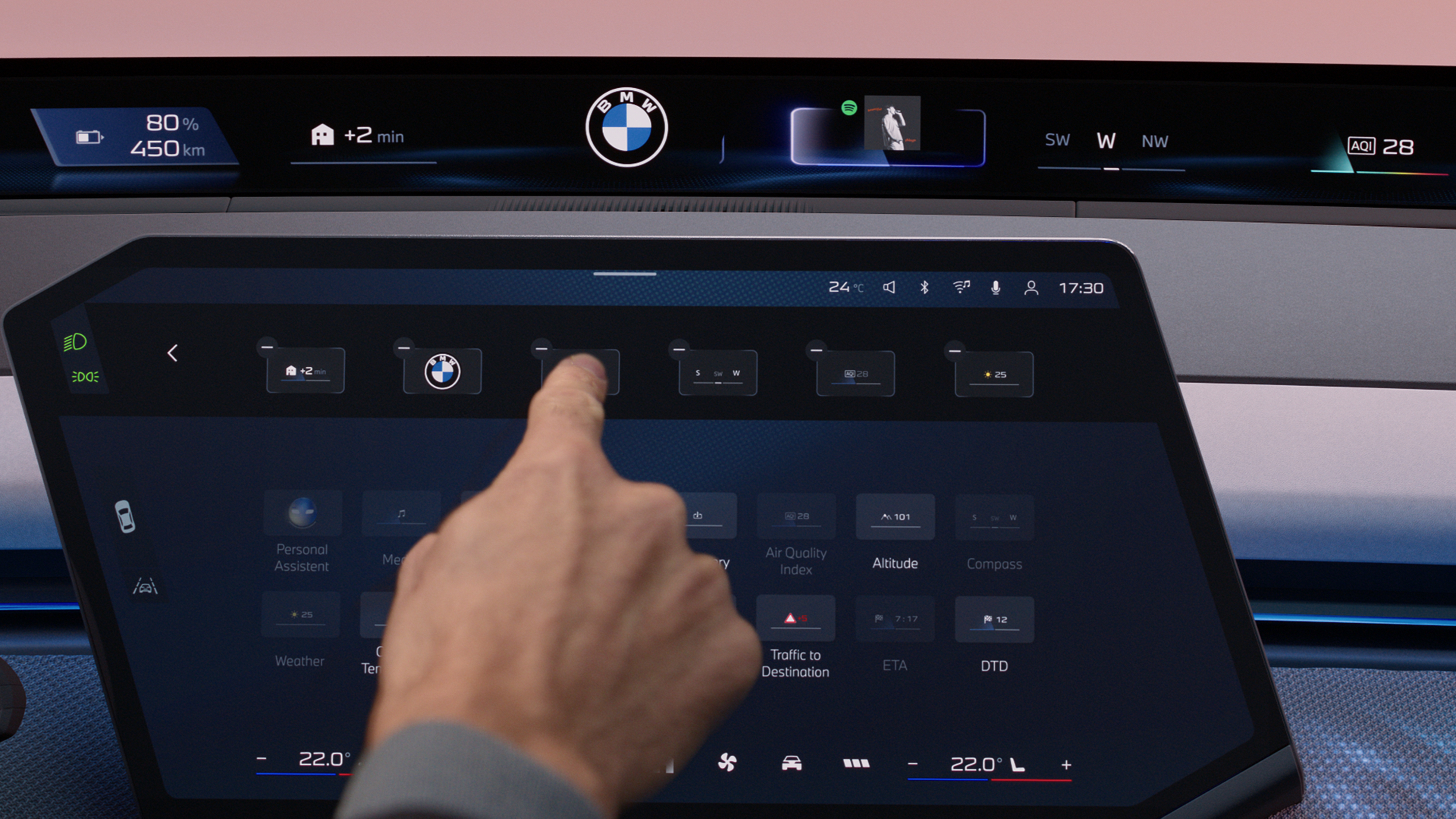 BMW Panoramic iDrive: Personalizzazione della BMW Panoramic Vision. Foto: BMW