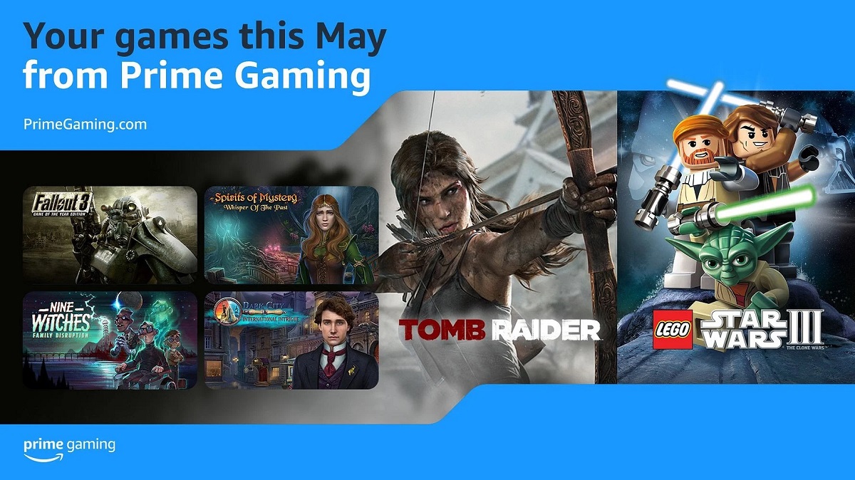 Le edizioni complete di Tomb Raider (2013) e Fallout 3 sono in cima alla selezione di giochi gratuiti di maggio per gli abbonati ad Amazon Prime Gaming. Le edizioni complete di Tomb Raider (2013) e Fallout 3 sono in cima alla selezione di giochi gratuiti di maggio per gli abbonati ad Amazon Prime Gaming.