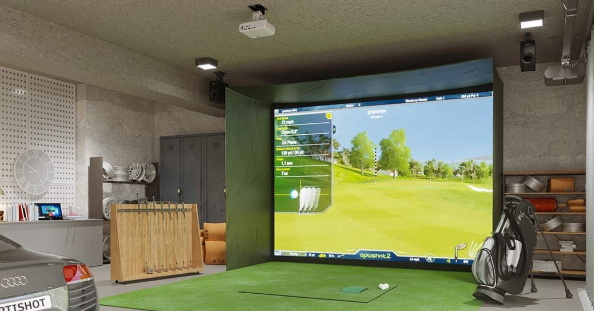 proiettore per simulatore di golf