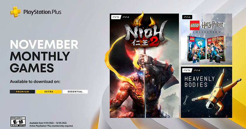 LEGO Harry Potter Collection, Nioh 2 e Heavenly Bodies: i giochi che gli abbonati a PlayStation Plus riceveranno a novembre LEGO Harry Potter Collection, Nioh 2 e Heavenly Bodies: i giochi che gli abbonati a PlayStation Plus riceveranno a novembre
