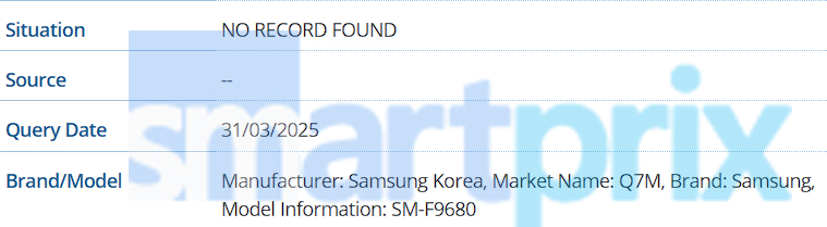Samsung Q7M SM-F9680 Smartphone pieghevole doppio