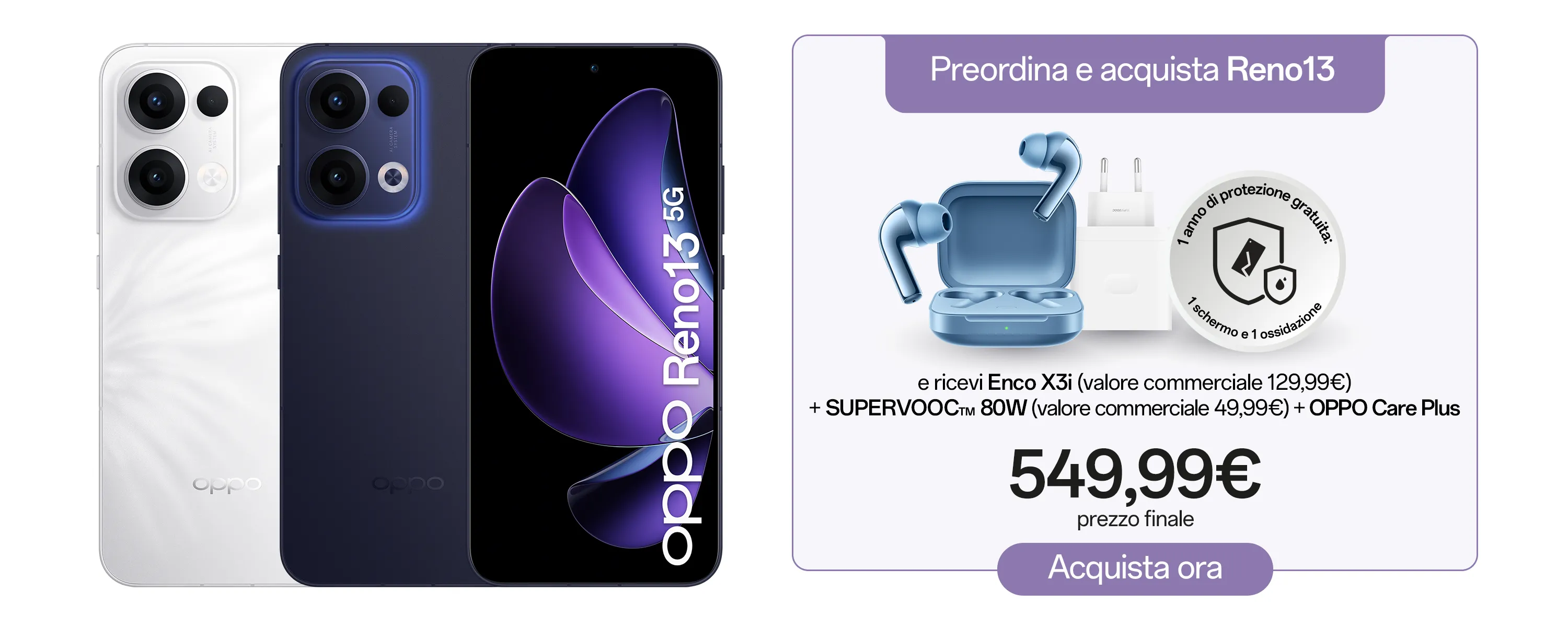Oppo Reno13 con offerta promozionale Oppo Reno13 con offerta promozionale