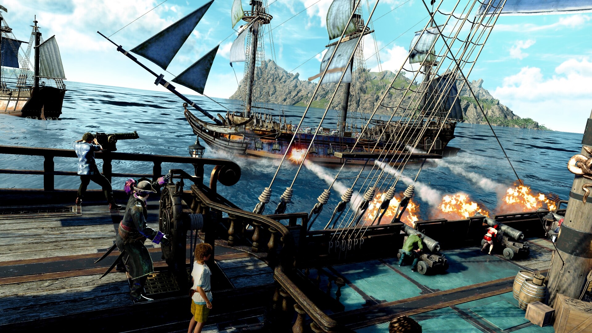 Gioco come un drago: Yakuza pirata alle Hawaii - Scena con battaglia navale