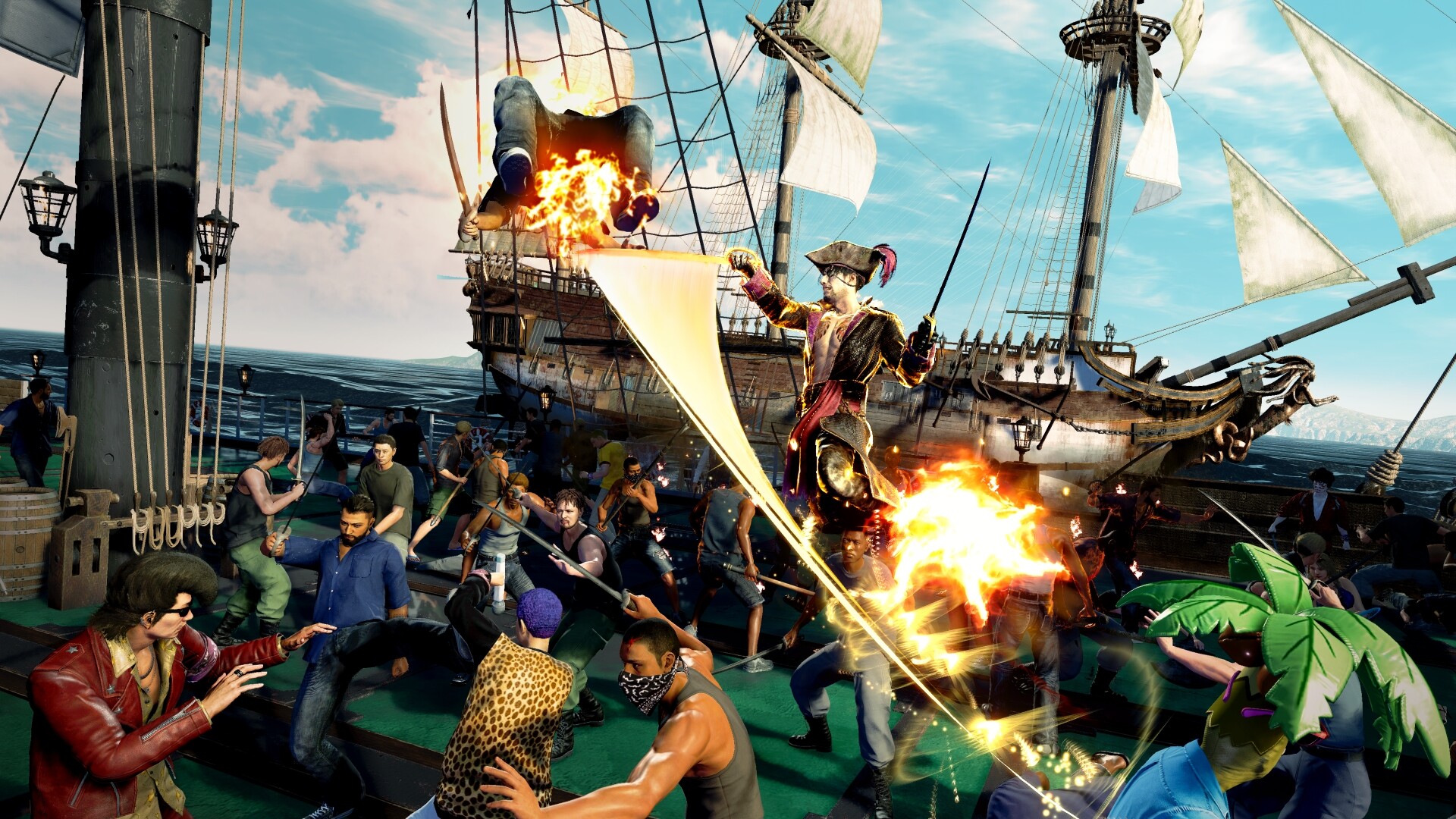 La scena di esplorazione dell'isola nel gioco Like a Dragon: Yakuza pirata alle Hawaii