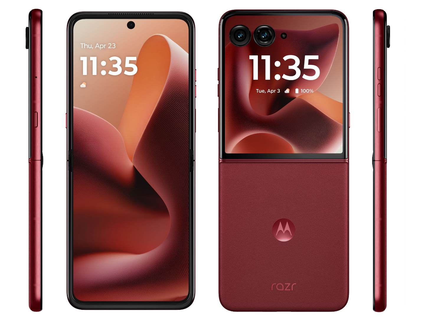 Motorola Razr 60 Ultra in un nuovo colore dalla parte anteriore