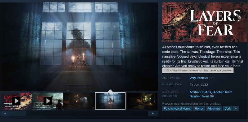 I giocatori elogiano le storie paurose di Bloober Team: il gioco horror Layers of Fear (2023) ottiene recensioni positive su Steam-2 I giocatori elogiano le storie paurose di Bloober Team: il gioco horror Layers of Fear (2023) ottiene recensioni positive su Steam-2