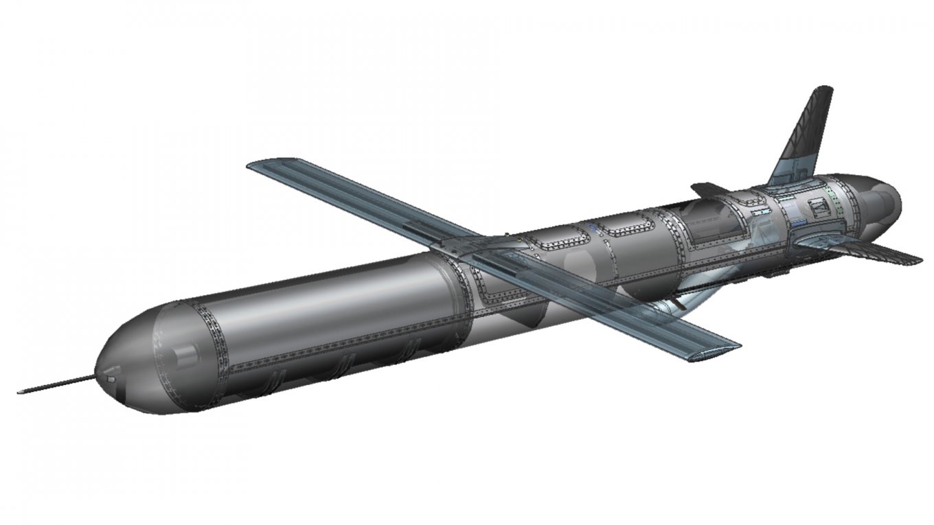 Un missile drone ucraino. Illustrazione: Destino