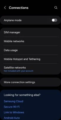 Impostazione delle notifiche satellitari su Galaxy S24 Ultra