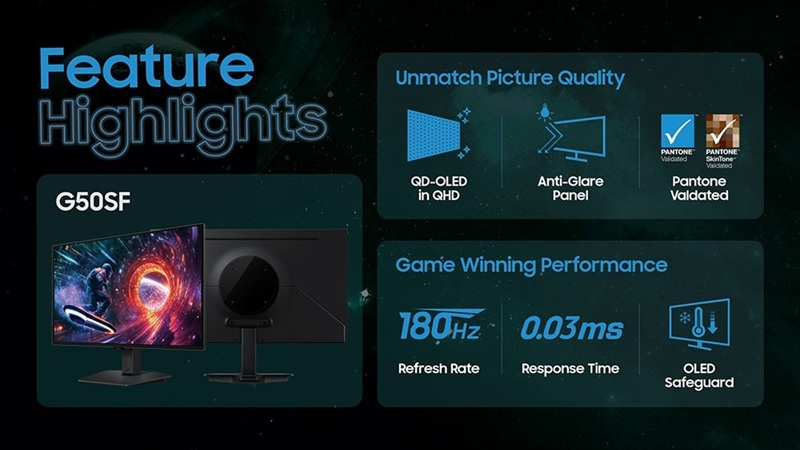 Monitor da gaming Samsung Odyssey OLED G50SF