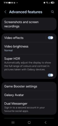 Impostazioni Super HDR di Samsung One UI 7.0 Impostazioni Super HDR di Samsung One UI 7.0