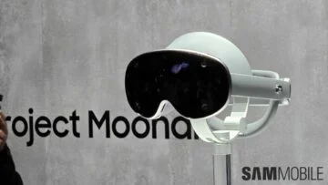 Cuffie Project Moohan sullo sfondo Cuffie Project Moohan sullo sfondo