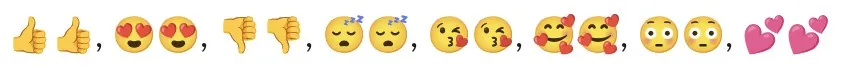 Emoji seguite da un'animazione a schermo intero