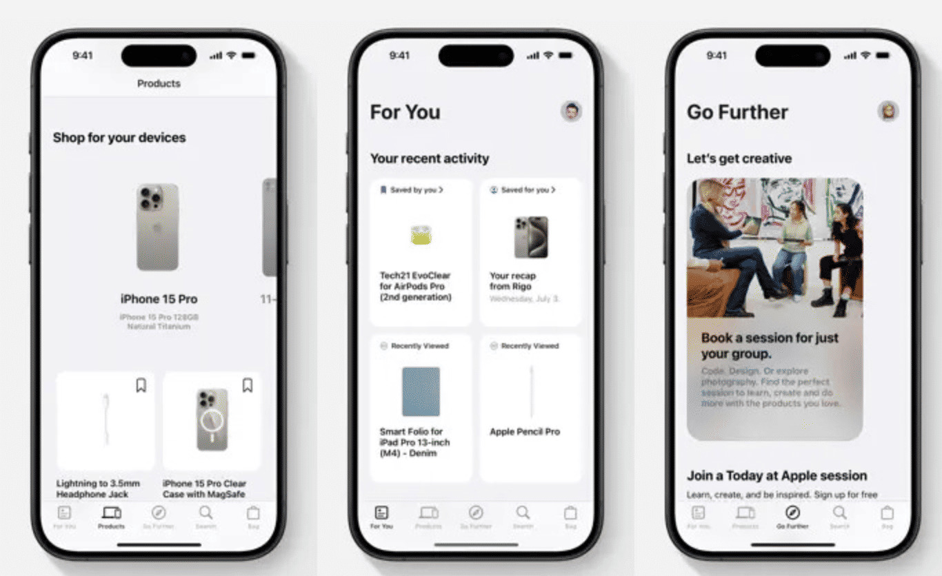 App Apple Store Schermata dell'app Apple Store