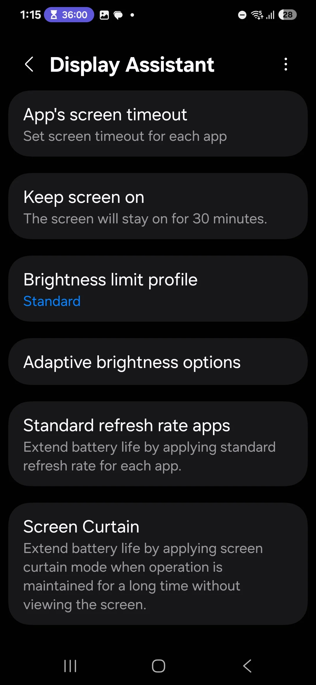 Schermata di Display Assistant 1 Schermata di Display Assistant 1