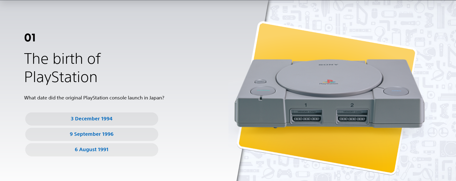 Schermata del quiz Schermata del quiz. Illustrazione di PlayStation